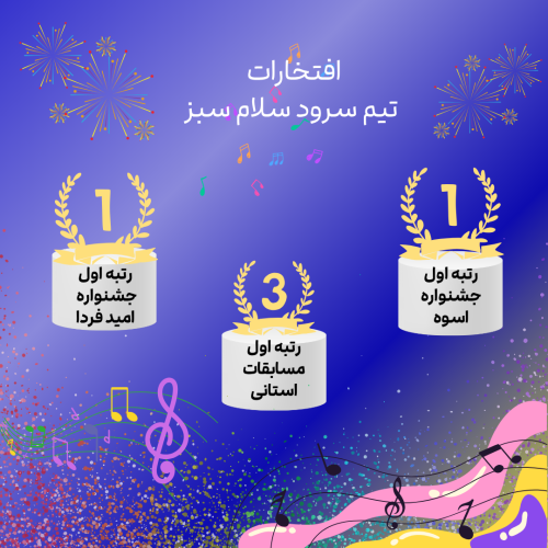 افتخارات تیم سرود سلام سبز (1080 x 1080 px)